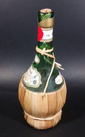 Vintage 1969 Melini Chianti Wicker Wrapped 95 Centiliter Glass Wine Bottle Made in Italy - Treasure Valley Antiques & Collectibles