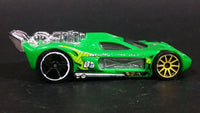 2014 Hot Wheels Track Builder Spine Busters Green Die Cast Toy Car Vehicle - Treasure Valley Antiques & Collectibles