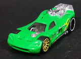 2014 Hot Wheels Track Builder Spine Busters Green Die Cast Toy Car Vehicle - Treasure Valley Antiques & Collectibles