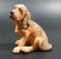 Light Brown Hound Dog Sitting Resin Figurine - Treasure Valley Antiques & Collectibles