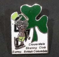 Cloverdale Skating Club Surrey, British Columbia Leprechaun Themed Enamel Pin - Treasure Valley Antiques & Collectibles