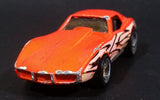 1998 Hot Wheels Tattoo Machines Corvette Stingray Orange Die Cast Toy Car Vehicle - Treasure Valley Antiques & Collectibles