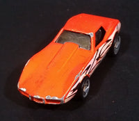 1998 Hot Wheels Tattoo Machines Corvette Stingray Orange Die Cast Toy Car Vehicle - Treasure Valley Antiques & Collectibles