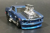 2003 Hot Wheels First Editions Tooned 1968 Mustang Dark Blue Die Cast Toy Muscle Car Vehicle - Treasure Valley Antiques & Collectibles