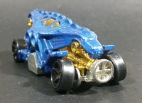 2010 Hot Wheels Race World Underground Double Demon Dinosaur Dark Blue Die Cast Toy Car Vehicle - Treasure Valley Antiques & Collectibles