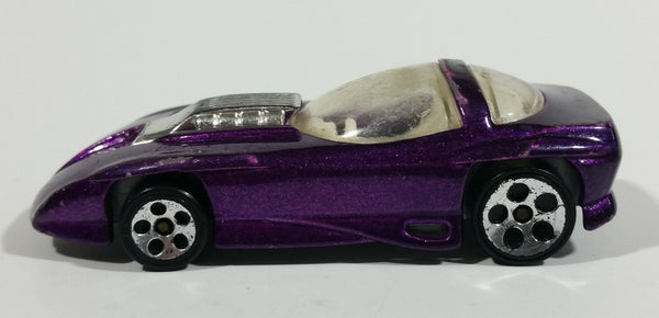 1993 Hot Wheels Silhouette II 5 DOT Wheels Metalflake Purple Die Cast Toy Car Vehicle