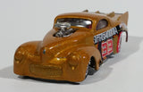 2004 Hot Wheels Smashville '41 Willys Smash Mouth Gold Die Cast Toy Hot Rod Car Vehicle - Treasure Valley Antiques & Collectibles