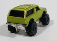 1983 Hot Wheels Mini Racers Chevy Blazer 4 x 4 Green Yellow Die Cast Toy Car Vehicle - Treasure Valley Antiques & Collectibles