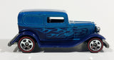 2008 Hot Wheels All Stars '32 Ford Delivery Truck Metalflake Blue Red Line Die Cast Toy Car Vehicle - Treasure Valley Antiques & Collectibles