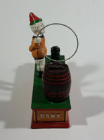 Vintage Collectible Trick Dog Circus Clown Cast Iron Mechanical Coin Bank - Treasure Valley Antiques & Collectibles