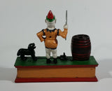 Vintage Collectible Trick Dog Circus Clown Cast Iron Mechanical Coin Bank - Treasure Valley Antiques & Collectibles