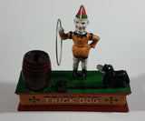 Vintage Collectible Trick Dog Circus Clown Cast Iron Mechanical Coin Bank - Treasure Valley Antiques & Collectibles