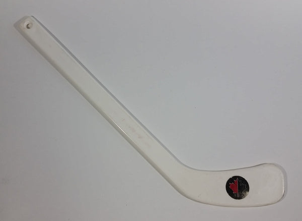 White with Black Red Maple Leaf Team Canada Style Mini Hockey Stick - Treasure Valley Antiques & Collectibles