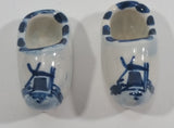 Vintage Delft Blue Hand Painted Windmill Shoe Set - Treasure Valley Antiques & Collectibles