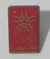 1988 Winter Olympics Calgary, Alberta Canada Small Red Gold Enamel Lapel Pin Sports Collectible - Treasure Valley Antiques & Collectibles