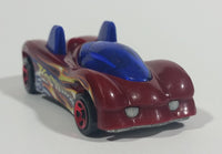 2004 Hot Wheels Track Aces Power Pipes Dark Red Die Cast Toy Car Vehicle - Treasure Valley Antiques & Collectibles