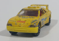 Vintage Majorette Peugeot 405 T 16 Yellow No. 202 with Esso and Michelin Logos 1/60 Scale Die Cast Toy Car Vehicle Made in France - Treasure Valley Antiques & Collectibles