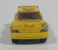 Vintage Majorette Peugeot 405 T 16 Yellow No. 202 with Esso and Michelin Logos 1/60 Scale Die Cast Toy Car Vehicle Made in France - Treasure Valley Antiques & Collectibles