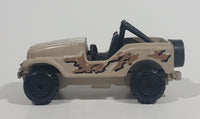 1992 Hot Wheels Action Command Team Roll Patrol Jeep CJ Grayish Tan Army Brown Die Cast Toy Car Vehicle - Treasure Valley Antiques & Collectibles