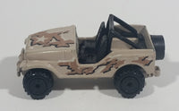 1992 Hot Wheels Action Command Team Roll Patrol Jeep CJ Grayish Tan Army Brown Die Cast Toy Car Vehicle