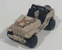 1992 Hot Wheels Action Command Team Roll Patrol Jeep CJ Grayish Tan Army Brown Die Cast Toy Car Vehicle