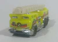 2010 Hot Wheels Race World City 5 Alarm Fire Engine Ladder Truck Yellow Die Cast Toy Car Emergency Rescue Vehicle - Treasure Valley Antiques & Collectibles