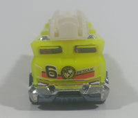 2010 Hot Wheels Race World City 5 Alarm Fire Engine Ladder Truck Yellow Die Cast Toy Car Emergency Rescue Vehicle - Treasure Valley Antiques & Collectibles