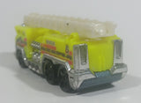 2010 Hot Wheels Race World City 5 Alarm Fire Engine Ladder Truck Yellow Die Cast Toy Car Emergency Rescue Vehicle - Treasure Valley Antiques & Collectibles