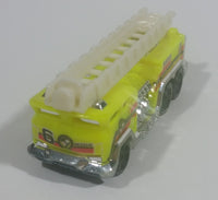 2010 Hot Wheels Race World City 5 Alarm Fire Engine Ladder Truck Yellow Die Cast Toy Car Emergency Rescue Vehicle - Treasure Valley Antiques & Collectibles