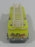 2010 Hot Wheels Race World City 5 Alarm Fire Engine Ladder Truck Yellow Die Cast Toy Car Emergency Rescue Vehicle - Treasure Valley Antiques & Collectibles