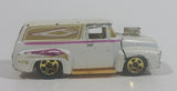 2000 Hot Wheels '56 Ford Truck Pearl White Die Cast Toy Car Hot Rod Vehicle with Opening Hood - Treasure Valley Antiques & Collectibles