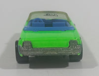 1990 Hot Wheels California Customs '65 Ford Mustang Convertible Fluorescent Green Die Cast Toy Car Vehicle - Opening Hood - Treasure Valley Antiques & Collectibles