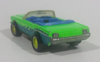 1990 Hot Wheels California Customs '65 Ford Mustang Convertible Fluorescent Green Die Cast Toy Car Vehicle - Opening Hood