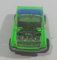 1990 Hot Wheels California Customs '65 Ford Mustang Convertible Fluorescent Green Die Cast Toy Car Vehicle - Opening Hood