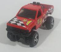 1997 Hot Wheels Racing World Nissan Hardbody Truck Red Die Cast Toy Car Vehicle - Treasure Valley Antiques & Collectibles