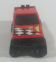 1997 Hot Wheels Racing World Nissan Hardbody Truck Red Die Cast Toy Car Vehicle - Treasure Valley Antiques & Collectibles