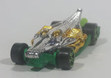 2013 Hot Wheels Chrome Racers Croc Rod Chrome Lime Green Gold Die Cast Toy Car Vehicle - Treasure Valley Antiques & Collectibles