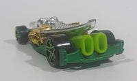 2013 Hot Wheels Chrome Racers Croc Rod Chrome Lime Green Gold Die Cast Toy Car Vehicle - Treasure Valley Antiques & Collectibles