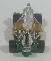 2013 Hot Wheels Chrome Racers Croc Rod Chrome Lime Green Gold Die Cast Toy Car Vehicle - Treasure Valley Antiques & Collectibles