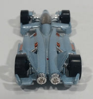 2002 Hot Wheels Jet Threat 3.0 Light Metallic Blue Die Cast Toy Race Car Vehicle - Treasure Valley Antiques & Collectibles