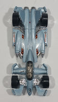 2002 Hot Wheels Jet Threat 3.0 Light Metallic Blue Die Cast Toy Race Car Vehicle - Treasure Valley Antiques & Collectibles