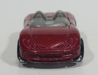 2008 Hot Wheels Web Trading Cars MX48 Turbo Dark Red Die Cast Toy Car Vehicle - Treasure Valley Antiques & Collectibles