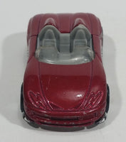 2008 Hot Wheels Web Trading Cars MX48 Turbo Dark Red Die Cast Toy Car Vehicle - Treasure Valley Antiques & Collectibles