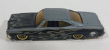 2003 Hot Wheels Wastelanders '65 Impala Grey and Black Die Cast Toy Muscle Car Vehicle - Treasure Valley Antiques & Collectibles