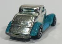 1995 Hot Wheels Speed Gleamer 3-Window '34 Turquoise Blue Chrome Die Cast Toy Car Hot Rod Vehicle - Treasure Valley Antiques & Collectibles