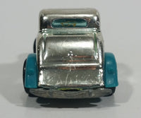 1995 Hot Wheels Speed Gleamer 3-Window '34 Turquoise Blue Chrome Die Cast Toy Car Hot Rod Vehicle - Treasure Valley Antiques & Collectibles