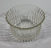 1986 FTDA Candy Sweets Fluted Scalloped Clear Glass 3 1/2" Tall Dish - Treasure Valley Antiques & Collectibles