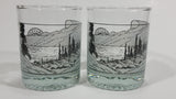 Set of 2 1942-1992 Alaska Canada Highway 50th Anniversary Scotch Whiskey Glass Cups - Treasure Valley Antiques & Collectibles