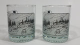 Set of 2 1942-1992 Alaska Canada Highway 50th Anniversary Scotch Whiskey Glass Cups - Treasure Valley Antiques & Collectibles