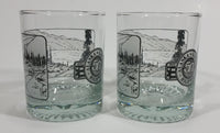 Set of 2 1942-1992 Alaska Canada Highway 50th Anniversary Scotch Whiskey Glass Cups - Treasure Valley Antiques & Collectibles